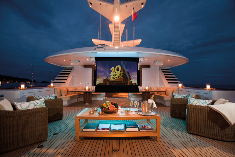 Superyacht entertainment and AV system installation