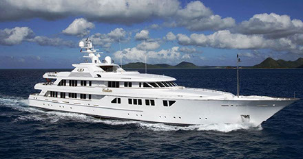 M/Y Callisto, superyacht photographed at sea