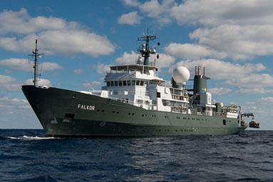 R/V Falkor, research vessel photographed at sea
